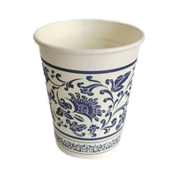 Taza de café de papel al por mayor desechable doble papel pintado taza logotipo personalizado
