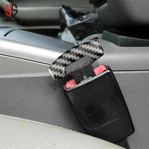 Boucle <span class=keywords><strong>de</strong></span> <span class=keywords><strong>ceinture</strong></span> <span class=keywords><strong>de</strong></span> siège <span class=keywords><strong>de</strong></span> voiture en Fiber <span class=keywords><strong>de</strong></span> carbone, mm, boucle d'alarme, bouchon, Clip d'avertissement, prise - Product Image 5