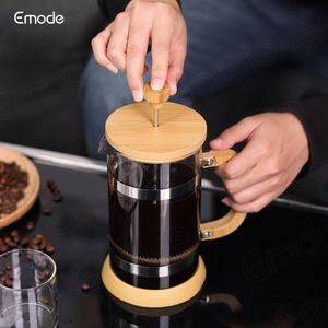Cafetière à piston <span class=keywords><strong>en</strong></span> bambou avec <span class=keywords><strong>verre</strong></span> résistant à la chaleur et filtre <span class=keywords><strong>en</strong></span> acier inoxydable - Product Image 5