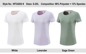 Kaos Yoga Lengan Pendek Custom, Lembut, Menyerap Keringat, 4 Arah Stretch, Ringan, Atasan Gym Fitness Lari, Grosir - Product Image 4