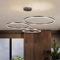 Lustre LED suspendu moderne et simple pour hôtel, maison, salon, décoration de plafond haut