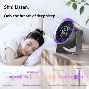 Mini <b>Desk</b> & <b>Wall</b> Mounted Fan, 360° Rotation, Ultra Low Noise, 100 Speed Adjustable, Portable Small Personal Fan for Home Office - Product Image 2