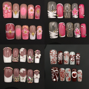 <span class=keywords><strong>Uñas</strong></span> acrílicas cuadradas medianas tipo ataúd, bonitas, a presión, 10 unidades, puntas francesas, <span class=keywords><strong>uñas</strong></span> artificiales al por mayor - Product Image 6