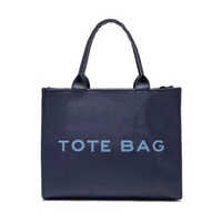 Sac fourre-tout portable de haute qualité pour femmes, motif lettres carrées, fermeture éclair, logo personnalisé, sacs à main tendance, grande capacité, durable