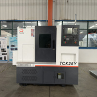 Tour à lit incliné haute vitesse, robuste, CNC 3 axes TCK25Y