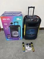 Altavoz Karaoke Portátil con Micrófono Inalámbrico, Subwoofer para Exteriores, Luces LED, Sonido HIFI, Conectividad Bluetooth