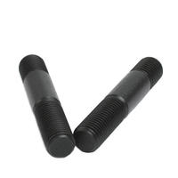 Vis à double extrémité en acier au carbone, oxyde noir, métrique, grade 8.8, filetée