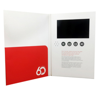 Brochure de carte de visite d'invitation de livre vidéo LCD de 7 pouces de haute qualité pour les petites entreprises