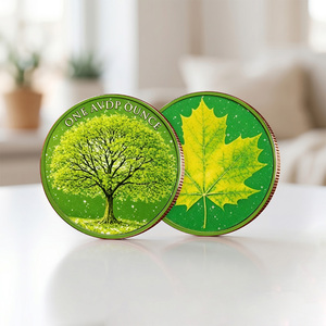 Moneta Commemorativa in Rame da 1 Oncia AVDP con Albero della Vita e Foglia d'Acero, Design Personalizzato Gratuito - Product Image 4