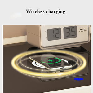 Chevets flottants naturelistes avec lampe intelligente, 2 tiroirs, <span class=keywords><strong>table</strong></span> <span class=keywords><strong>de</strong></span> <span class=keywords><strong>chevet</strong></span> pour chambres à coucher, hôtels - Product Image 3