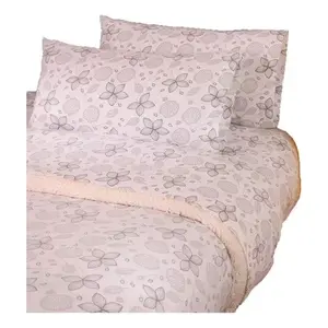 Draps en flanelle King Size 100% coton, imprimé floral, design moderne, ensemble de literie pour la maison - Product Image 4