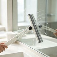 Raclette pliante pour vitres en PP et TPR, lame TPR de 28 cm, pour l'élimination de l'eau sur les fenêtres, les sols de voiture et les murs de douche