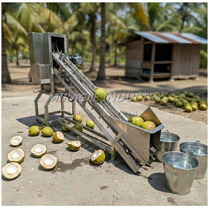 Máquina Recolectora de Agua de Coco Fresco de Acero Inoxidable, Máquina Automática para Cortar Coco Joven por la Mitad - Product Image 4