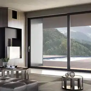 Portes coulissantes en aluminium à double vitrage Maison préfabriquée Villa avec normes australiennes As2047