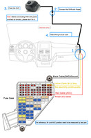 Caméra de tableau de bord de voiture cachée KOEN à double caméra Wifi, avant 1440P + arrière 1080P, DVR