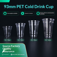 Gobelets jetables en PET pour boissons froides avec couvercles 10oz-18oz, gobelets en plastique transparent pour café, gobelets à bubble tea pour café, restaurant, emballage de boissons