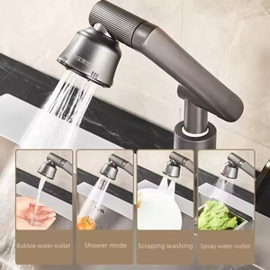 Robinet de <span class=keywords><strong>lavabo</strong></span> de salle de bain d'hôtel moderne de luxe à poignée unique en acier inoxydable et plastique, mélangeur d'eau chaude et froide - Product Image 3