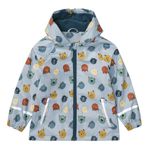 Autumn Waterproof Kids Windbreaker Rain Jacket Baby Rainwear <strong>Long</strong> Sleeve Fashion Allover Print Polyester Leopard <strong>Raincoat</strong> - Product Image 6