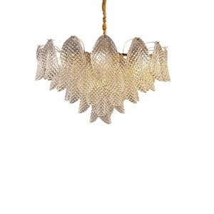 Modern Crystal Glass Chandelier <b>Led</b> <b>Light</b> <b>Round</b> Multi Head Home <b>Ceiling</b> Lamp - Product Image 5