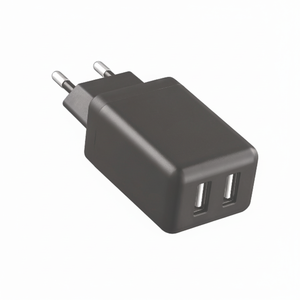 ERD TCE-773 EUROPEAN <b>PLUG</b> <b>USB</b> A DUAL <b>CHARGER</b> BLACK 15W - Product Image 1