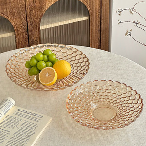 Coffee Table Glass Serving <b>Plate</b> Light Luxury Style <b>Large</b> Capacity Snack Display for Living Room & Dining Table - Product Image 2