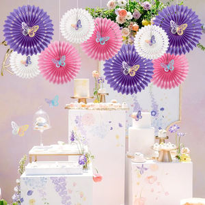 חדש פופולרי פרפר נייר מאווררים 3D פרפרים ציוד קישוטים למסיבה אביזרי מאוורר מותאמים אישית עם פרפרים - Product Image 5