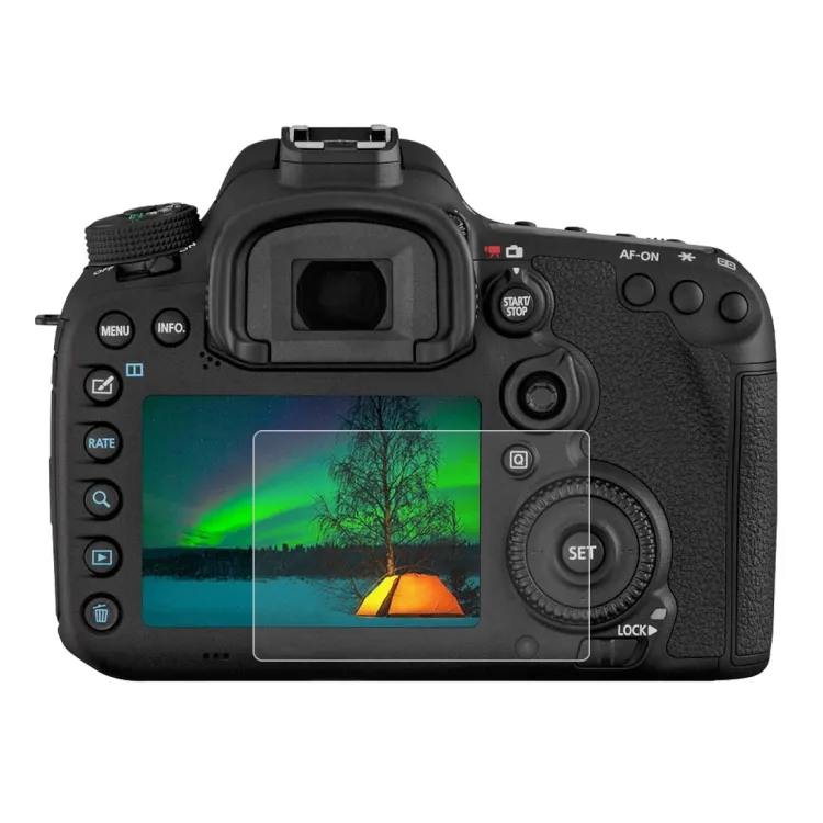 Wholesale PULUZ 2.5D 9H Digital Camera Tempered Glass Film for Canon 7D/6D/5D Mark III/EOS R