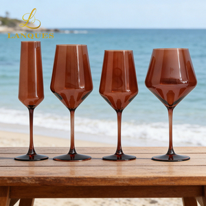 Verres à vin Lanques <span class=keywords><strong>de</strong></span> couleur taupe pour <span class=keywords><strong>champagne</strong></span>, vin rouge et Bordeaux, pour la maison, l'hôtel et les événements - Product Image 2