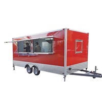 Remorque de restauration rapide mobile en acier inoxydable, aluminium et fibre de verre, résistante à la rouille, équipement de cuisine de rue pour boulangerie, à vendre