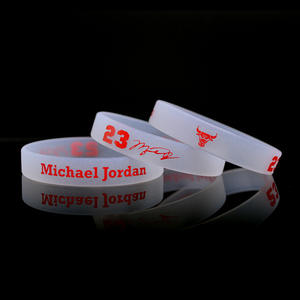 אישית אלסטי פרסומי wristbands עם לוגו מותאם אישית זוהר צמיד סיליקון גומי כהה - Product Image 3