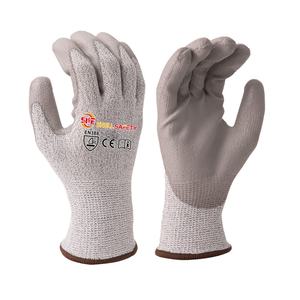 Factory SNELL Safety PU Poliuretano Corte C Guante de trabajo resistente Negro Gris para agricultura industrial Guantes anticorte de metal de vidrio - Product Image 1