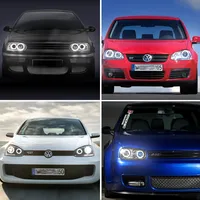 Kit de 4 anneaux lumineux LED Angel Eyes, feux de jour DRL pour VW Volkswagen Golf 4 5 1997-2009, accessoires de voiture