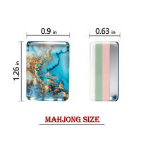 MUZHENG Fabricant Direct Tuiles de Mahjong Américaines en Acrylique Luxueuses et Écologiques Oh My Mahjong 160 Jeu de Casino Portable