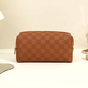 Almacenamiento <span class=keywords><strong>de</strong></span> gran capacidad <span class=keywords><strong>de</strong></span> gama alta <span class=keywords><strong>para</strong></span> <span class=keywords><strong>mujer</strong></span>, portátil <span class=keywords><strong>para</strong></span> neceser, Neceser <span class=keywords><strong>de</strong></span> maquillaje a cuadros Simple, bolsas <span class=keywords><strong>de</strong></span> cosméticos impermeables, estuches - Product Image 6