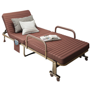 Lit pliant simple et élégant avec cadre en métal, taille simple, multifonctionnel, pour le bureau, la maison ou les soins à domicile - Product Image 5