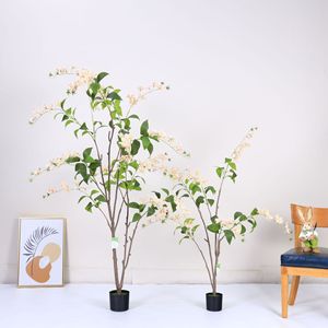 Árbol de Jazmín Artificial Dream Castle, Bonsái de 100cm-200cm, Decoración de Interiores, Planta en Maceta con Flores de Seda y Plástico - Product Image 3