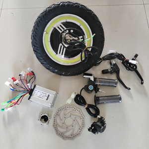 Accessoires de rénovation de Scooter <span class=keywords><strong>électrique</strong></span> <span class=keywords><strong>kit</strong></span> de conversion <span class=keywords><strong>complet</strong></span> EBIKE moteur de moyeu de 12 pouces 350W sans balais sans dents + contrôleur + roue - Product Image 1