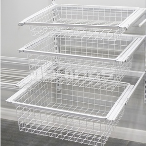 Thép dây kim loại giỏ tổ chức cho tủ quần áo tủ quần áo Nordic dây giỏ ngăn kéo cho đi bộ trong tủ quần áo giỏ với khung căng - Product Image 2