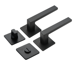 Factory Price European Hot Sale Modern Stainless Steel Black Lever Door <b>Handle</b> Privacy for Mall Easy Installation - Product Image 2