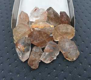 10ชิ้นทองแดงธรรมชาติ rutile ควอตซ์หลวมอัญมณีขนาดใหญ่ไม่ผ่านการบำบัดผมควอตซ์หยาบขายส่งเครื่องประดับ - Product Image 3