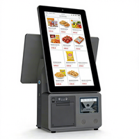 Kiosque en libre-service de qualité supérieure, terminal de point de vente Android, écran tactile de 15,6 pouces, imprimante thermique intégrée, paiement sans contact, supermarché, commerce de détail