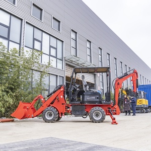 Chargeuse-pelleteuse compacte robuste, poids 2380 kg, charge utile nominale 400 kg, mini-chargeuse frontale sur roues pour travaux de paysagisme et de jardinage - Product Image 2