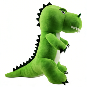 Peluche Grande de Tiranosaurio Rex Verde Enojado - Dinosaurio de Peluche Suave y Grumpy con Púas, Almohada de Abrazo para Niños, Regalo - Product Image 2