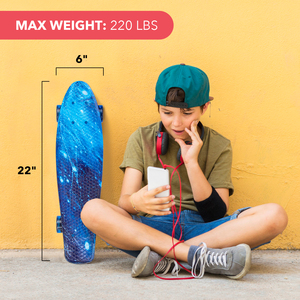 <span class=keywords><strong>Skateboard</strong></span> in Plastica da 22 Pollici con Grandi Ruote LED, Fish Board, Penny <span class=keywords><strong>Skateboard</strong></span> - Product Image 2