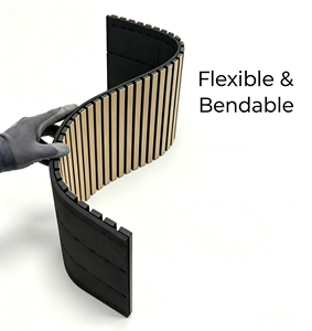 Paneles Acústicos Curvos para Techo Paneles Flexibles para Pared con Diseño Curvo de MDF y PET para Decoración de Paredes y Techos - Product Image 2