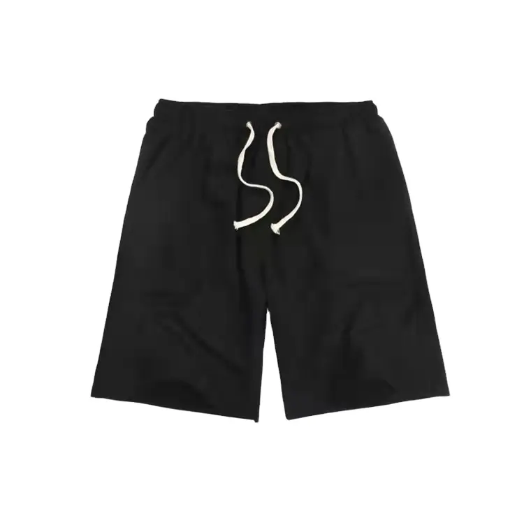 Pantalones cortos de cintura con cordón integrado para hombre, 100% algodón, teñido, venta al por mayor