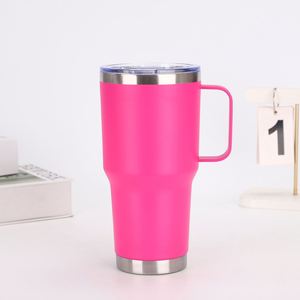Factory Price Luxury Double Wall Stainless Steel Insulated Office Cup 30oz with Metal Handle Suitable for <b>Coffee</b> Water Home Use - Product Image 1