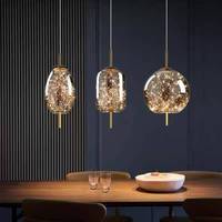 Tête de Lit de Chambre en Verre Haut de Gamme, Design Moderne et Luxueux, Lustre d'Art Personnalisé pour Bar et Salle à Manger