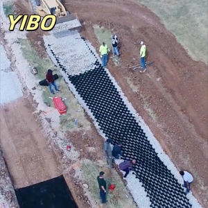 Géocell en <span class=keywords><strong>plastique</strong></span> HDPE PP pour mur de soutènement de voie ferrée, système de traitement des rivières à haute résistance - Utilisation en extérieur - Product Image 6