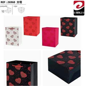 Sac cadeau en papier à thème romantique 44*31*12 Portable BOLSA REGALO pour fournitures promotionnelles <span class=keywords><strong>de</strong></span> fête - Product Image 1